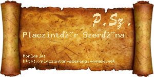 Placzintár Szeréna névjegykártya